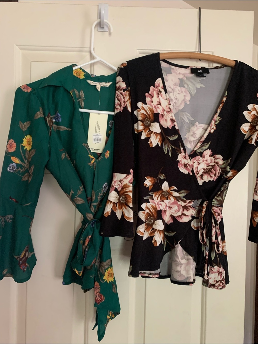 2 Tie Waist shirts XS & S